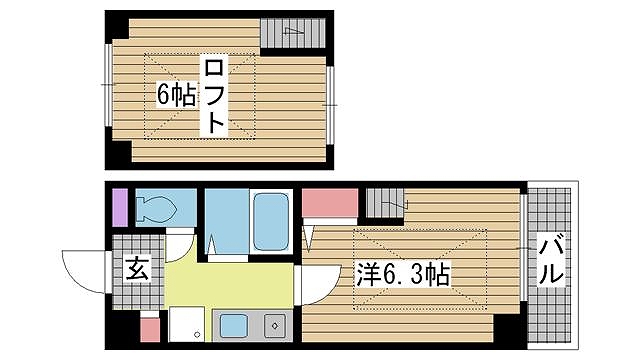 神戸市長田区北町間取