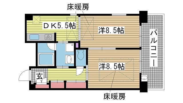 神戸市長田区北町間取