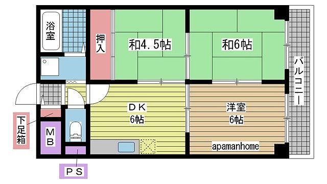 神戸市長田区久保町間取