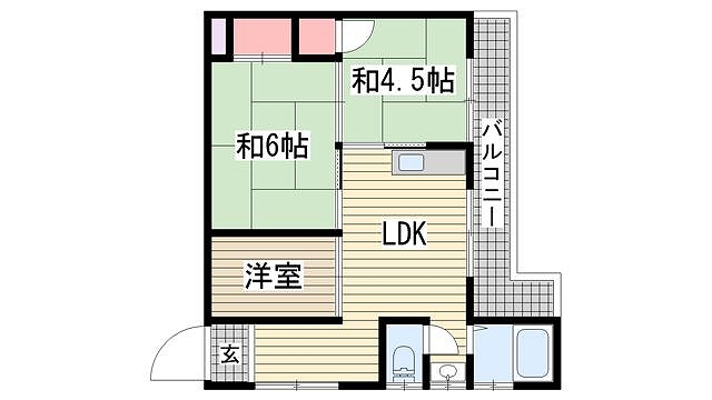 神戸市兵庫区中道通間取