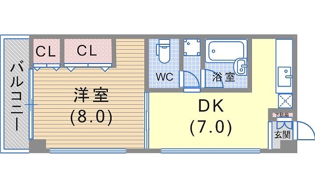 神戸市兵庫区永沢町間取