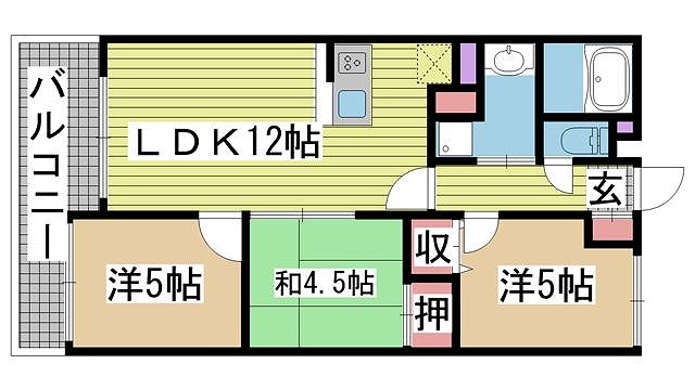 神戸市中央区楠町間取