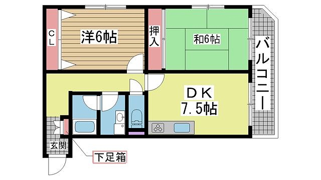 神戸市兵庫区夢野町間取