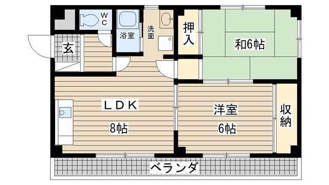 神戸市長田区片山町間取