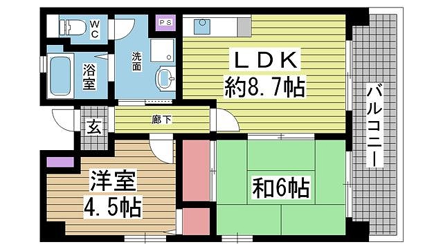 神戸市兵庫区門口町間取