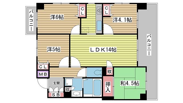 神戸市兵庫区兵庫町間取