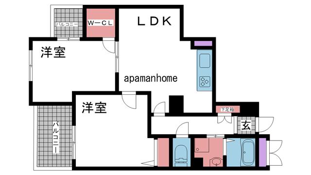 神戸市兵庫区中道通間取